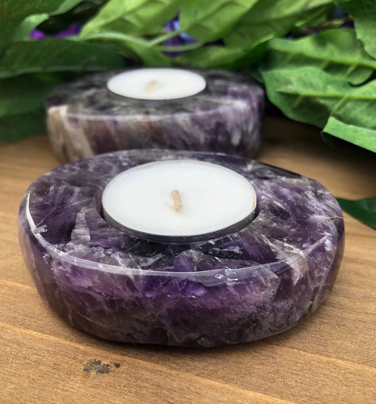 Amethyst Candle Holder