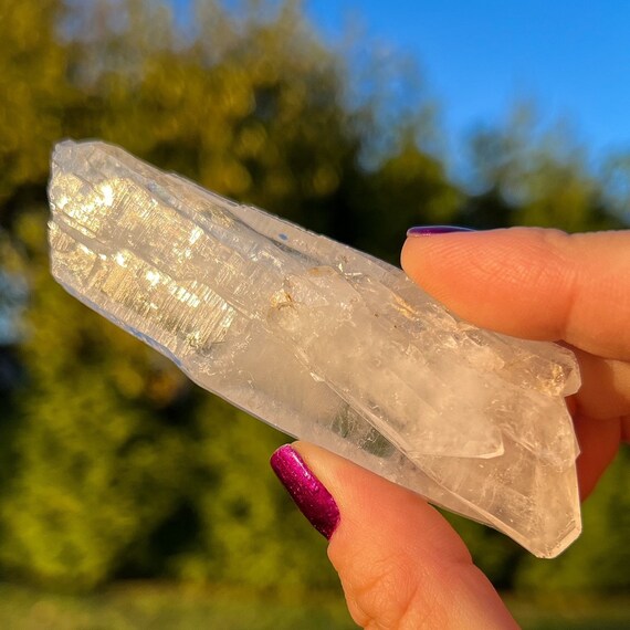 Rainbow Tabular Faden Quartz Crystal, Rare Crystal