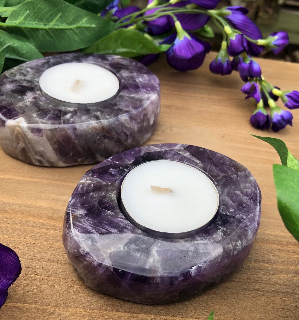 Amethyst Candle Holder