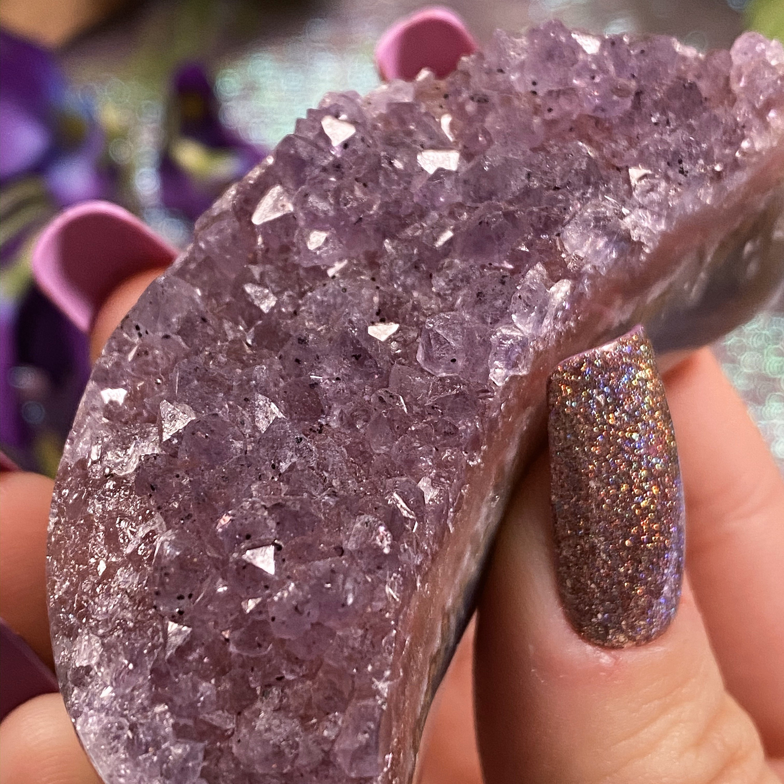 Rare Pink Amethyst Moon