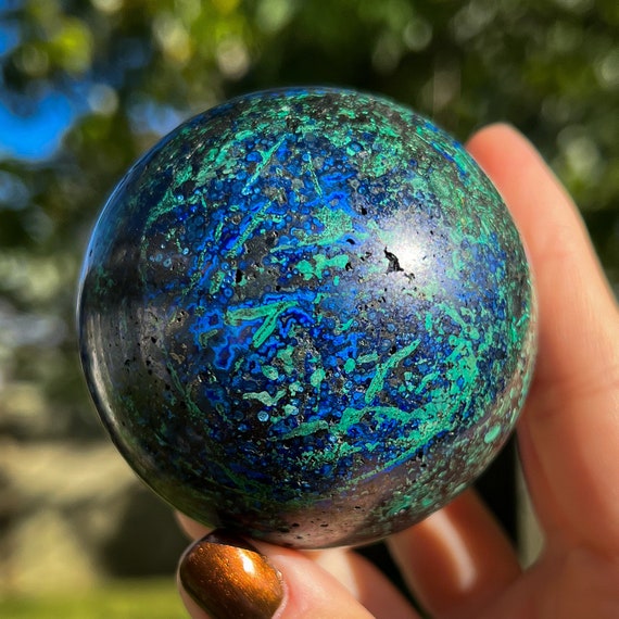Azurite Malachite Orbs Sphere
