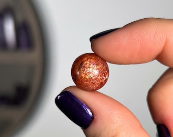 Mini esfera de piedra solar de grado gema AAA: bola de cristal con confeti brillante