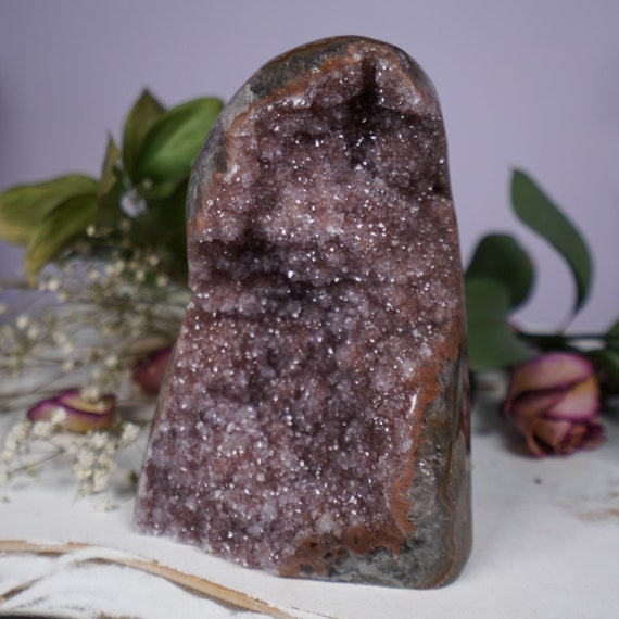 XL Pink Amethyst Geode Druzy Cathderal