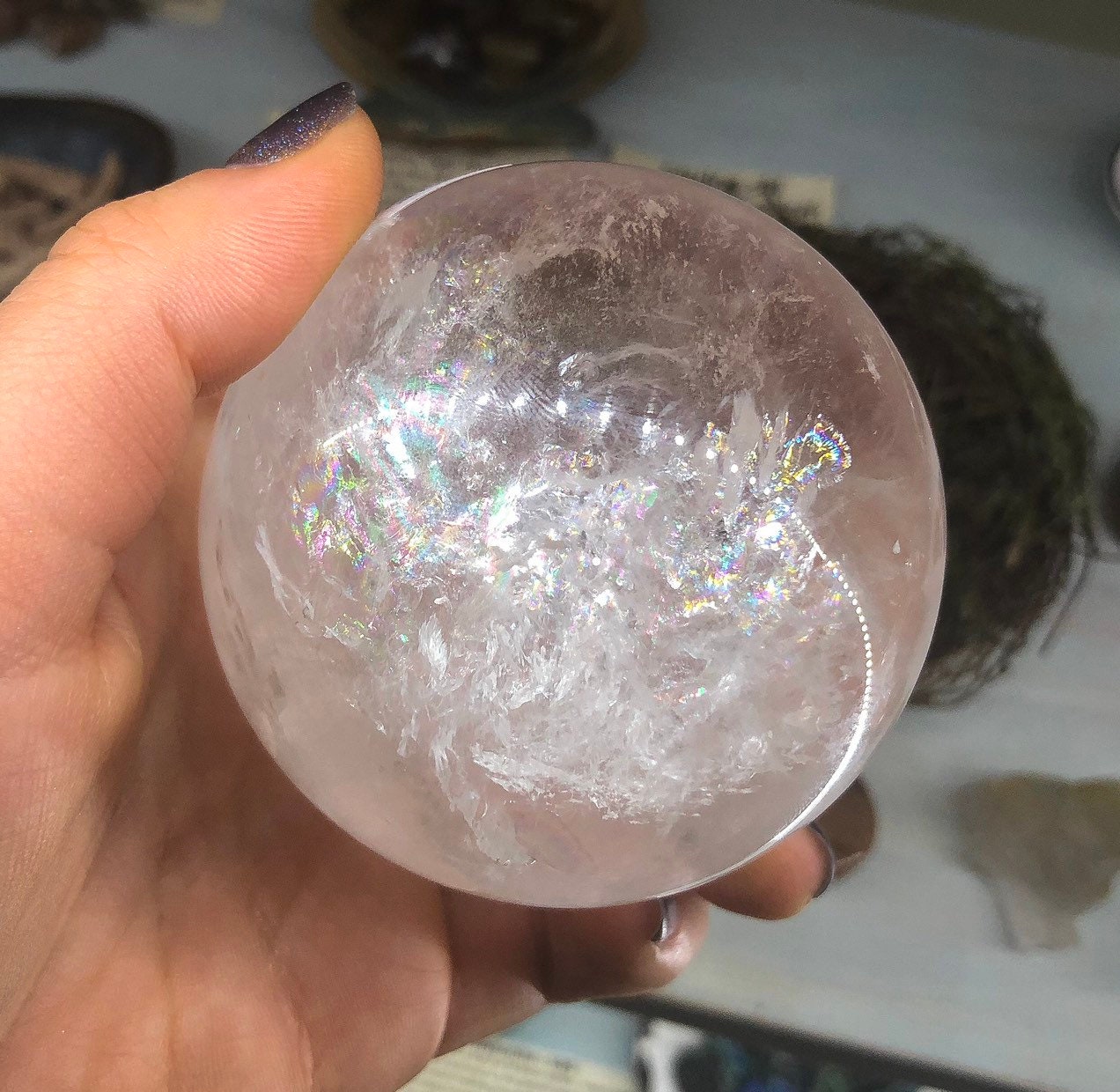 Rainbow Quartz Crystal Ball