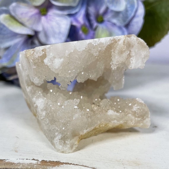 Crystal Charging Cube, Large Druzy Quartz