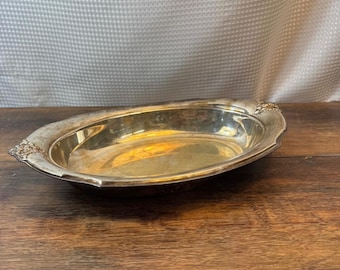 Vintage WILCOX International Silver Co Oval Silverplate 7112 Serving Bowl