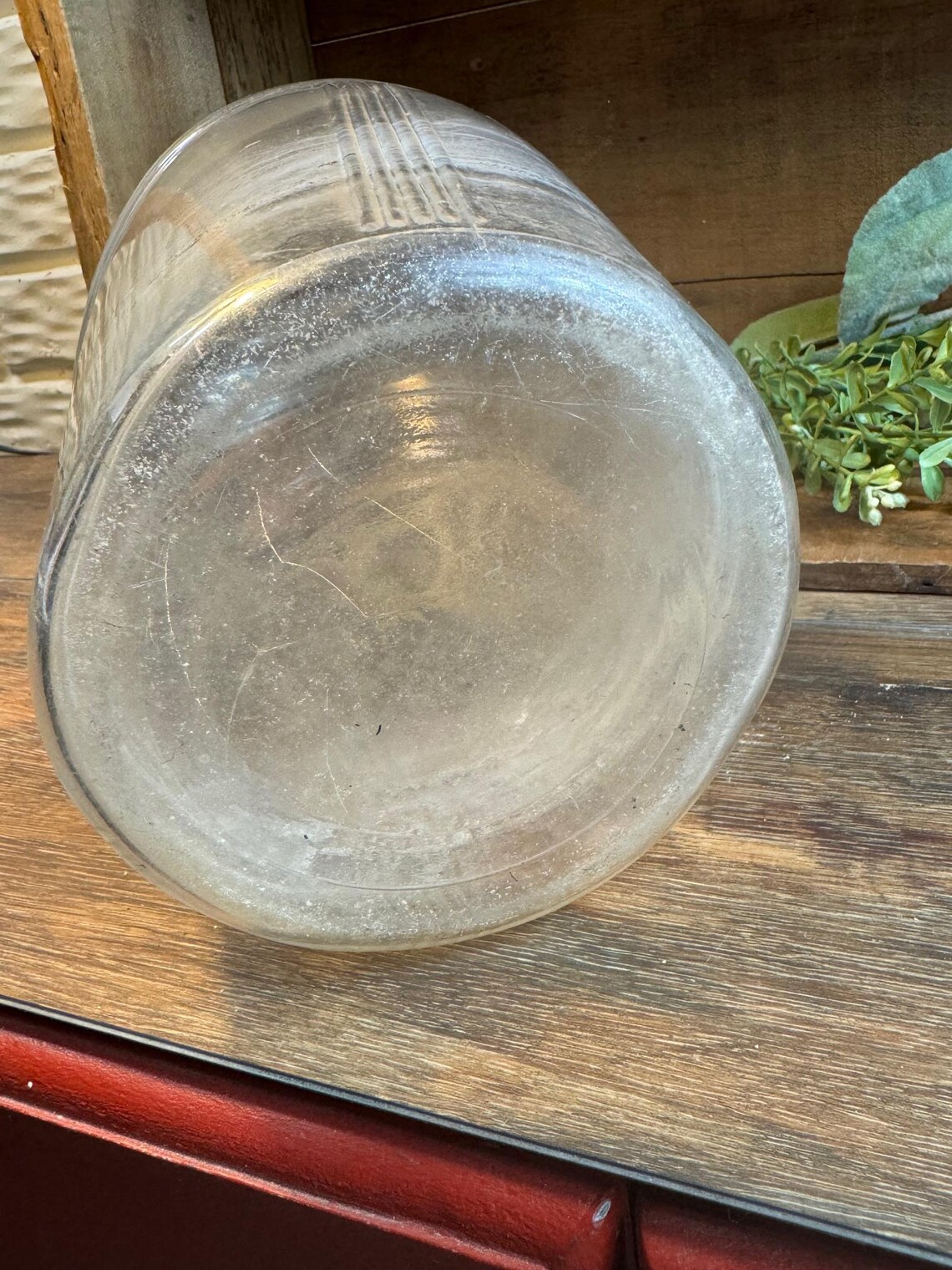 Art Deco One Gallon Glass Jug Vintage Double Finger Loop Pour Spout ...