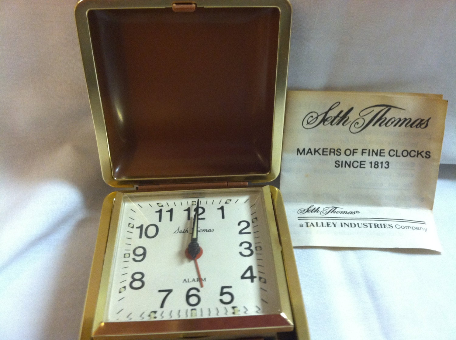 Vintage Seth Thomas Brown Travel Alarm Clock - Etsy