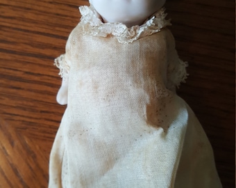 Vintage Bisque Doll with Jointed Arms and Legs