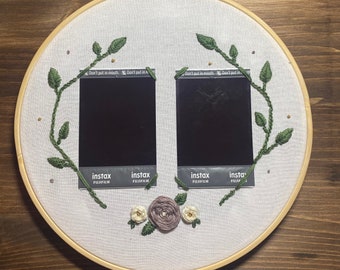 Embroidered Polaroid Picture Frame