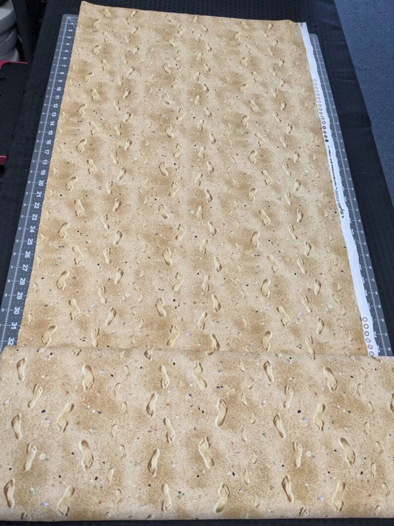 Footprints in the Sand Fabric high quality quilting Cotton Etsy