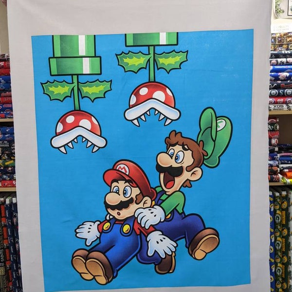 Super Mario Bros Quilt Panel Etsy
