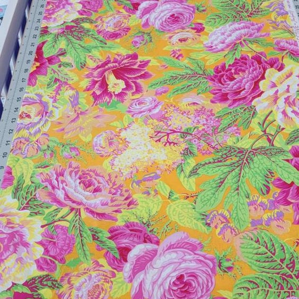 Floral Burst Yellow - Kaffe Fassett Collective  - High Quality Quilting Cotton from the bolt