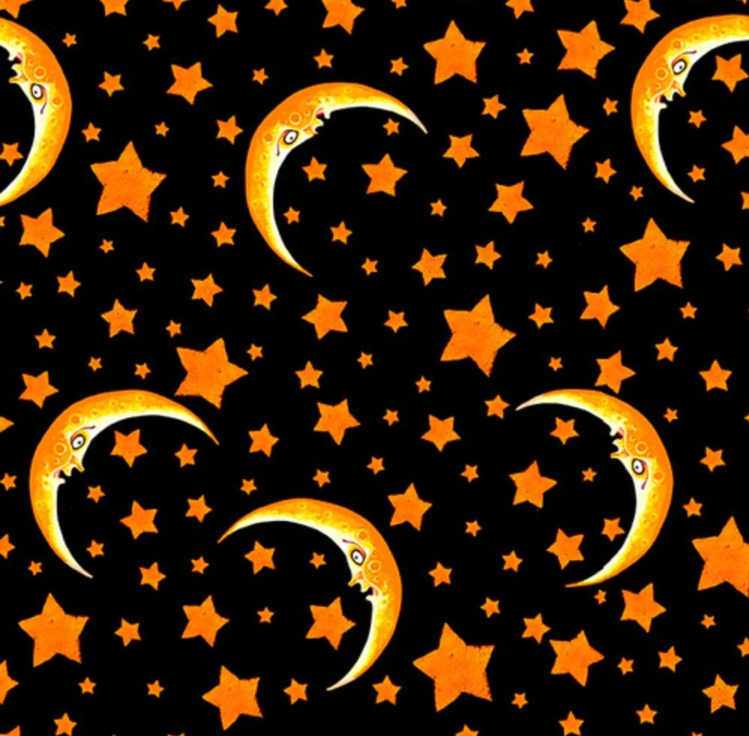 Witchful Thinking Moons and Stars Halloween High Quality Quilting ...