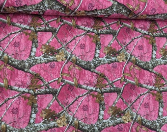 Bright Pink (Flamingo)Real Tree Camouflage - high quality quilting Cotton from the bolt