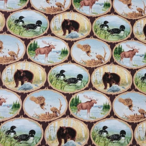 Along the Valley - Animal Rounds - Woodland Animal   - high quality quilting Cotton from the bolt