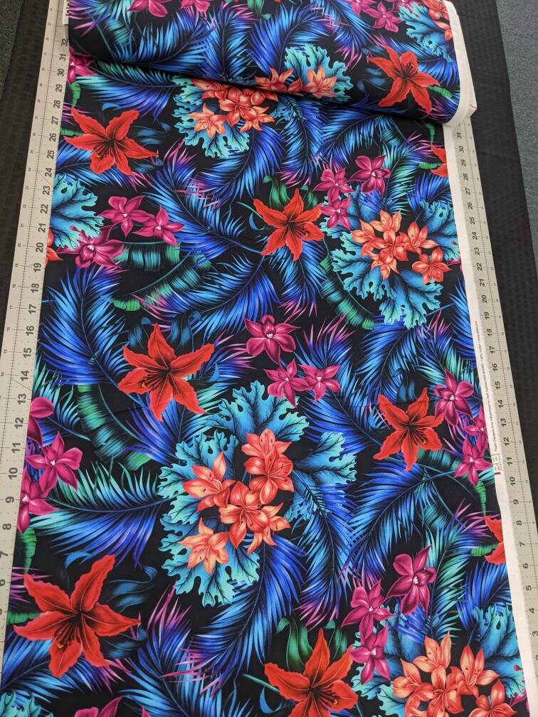 Tropic Gardens High Quality Quilting Cotton From the Bolt Etsy UK