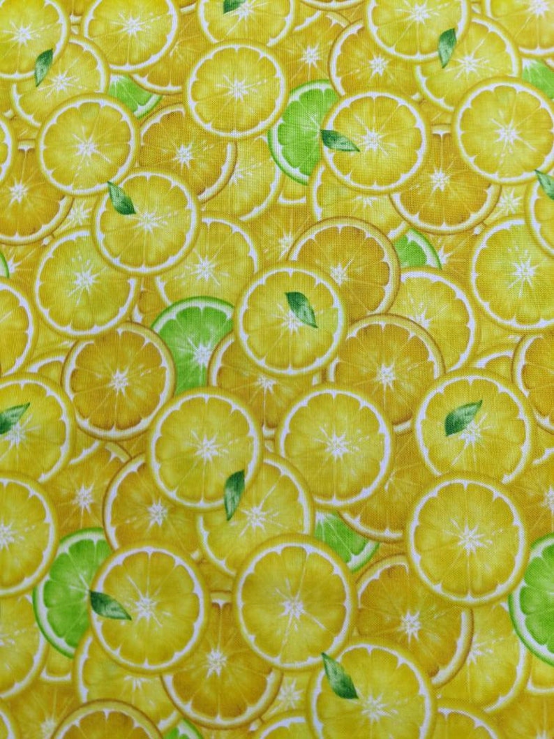 Lemon and Lime Slices High Quality Quilting Cotton From the Etsy