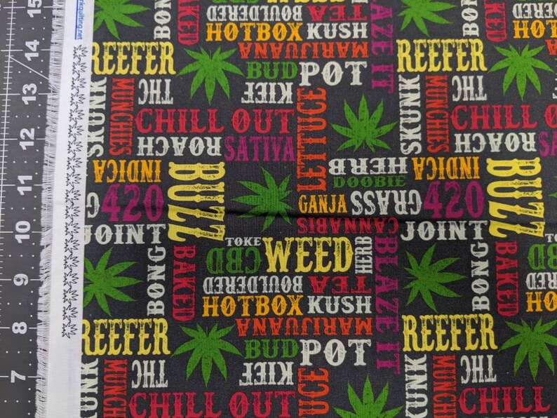 Herban Sprawl Marijuana Pot Weed Joint Bong Reefer Words Etsy