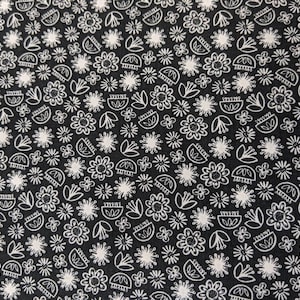 Tiny Flowers Black and White - The Lightkeepers Quilt- high quality quilting cotton from the bolt
