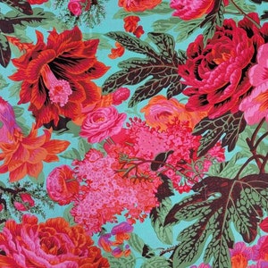 Floral Burst Maroon - Kaffe Fassett Collective  - High Quality Quilting Cotton from the bolt