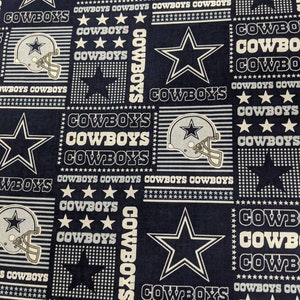 Dallas Cowboys Squares - NFL extra wide (58&quot;) high quality quilting cotton from the bolt