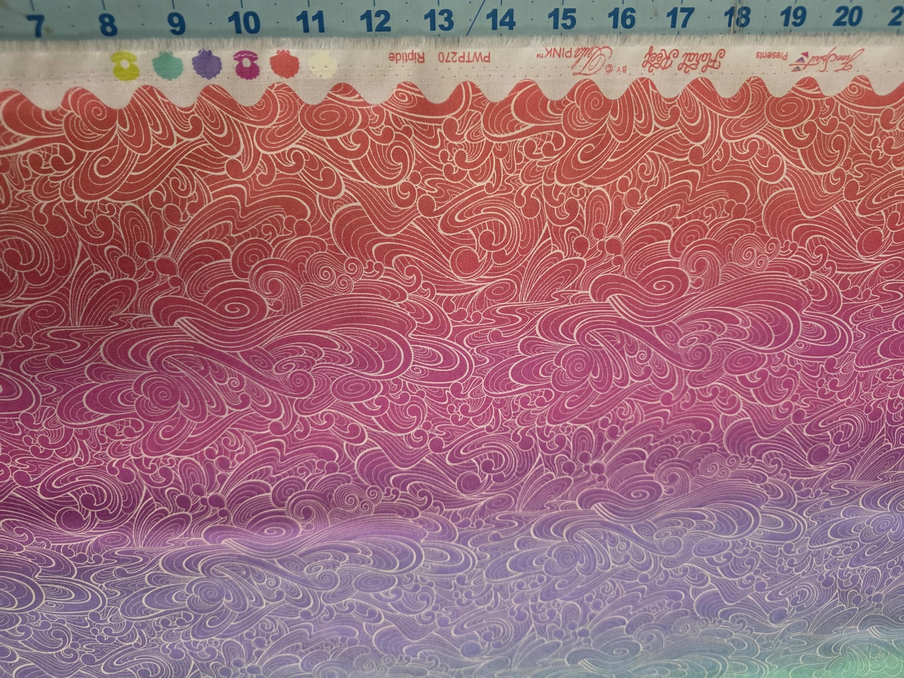 Pink Riptide Riptide Deep Dive - Tula Pink Floral Reef - High Quality Quilt Cotton ...