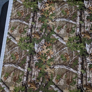 Real Tree Timber - Xtra Green -  one yard pre cuts-Branches Leaves Camouflage Camo - high quality quilting Cotton from the bolt