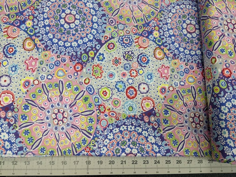 Millefiore Pastel 108 wide backing from the Kaffe Fassett Collective High Quality Quilt Cotton from the bolt