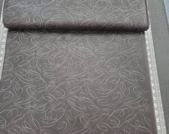 In the Black- Grey on Black - Swirls - high quality quilting cotton from the bolt