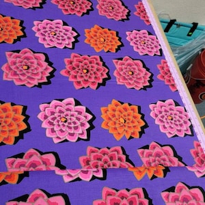 Shadow Flower Purple by Philip Jacobs for Kaffe Fassett Collective Feb 2022 - Beautiful Quilt Fabric from the bolt