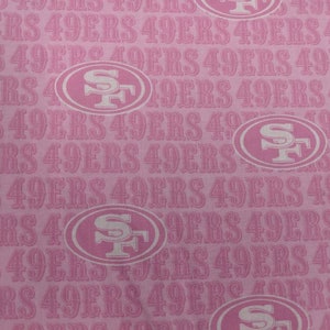 San Francisco 49ers Pink - NFL extra wide (58&quot;) high quality quilting cotton from the bolt