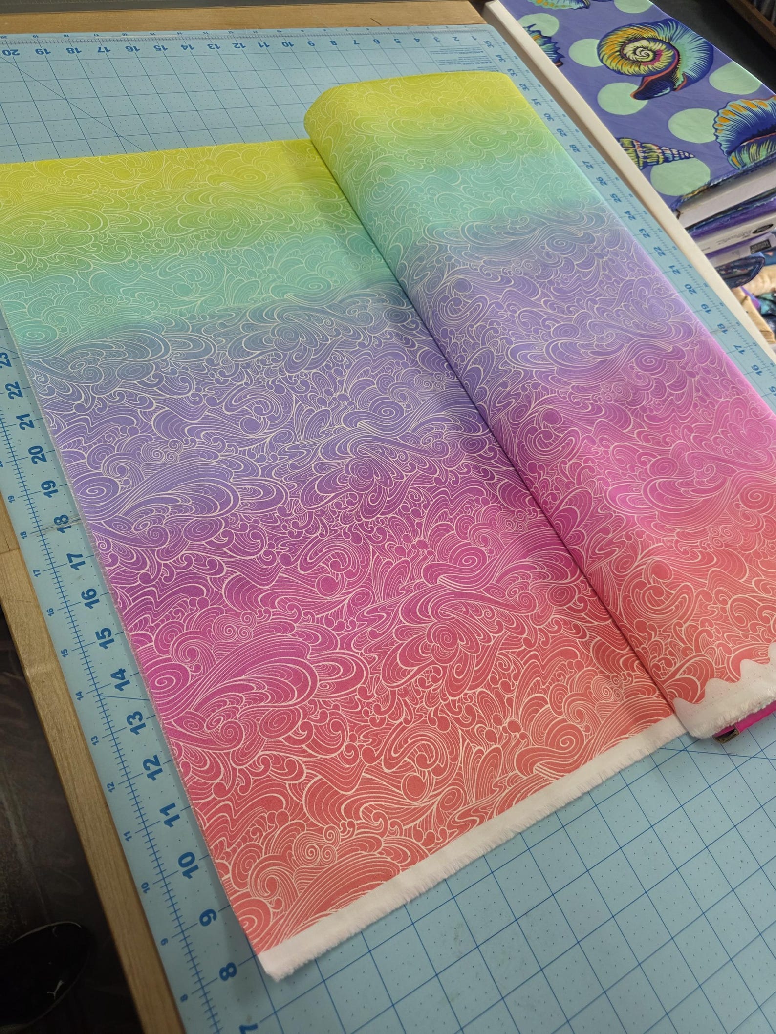 Pink Riptide Riptide Deep Dive - Tula Pink Floral Reef - High Quality Quilt Cotton ...
