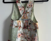 Llama, Cow, Pig Print Cross back apron smock, Small (3-5)