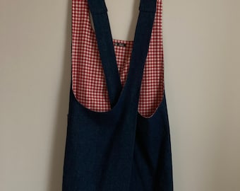 Heavy Duty Denim Apron, XL/XXL, Grilling, Gardening, Woodworking
