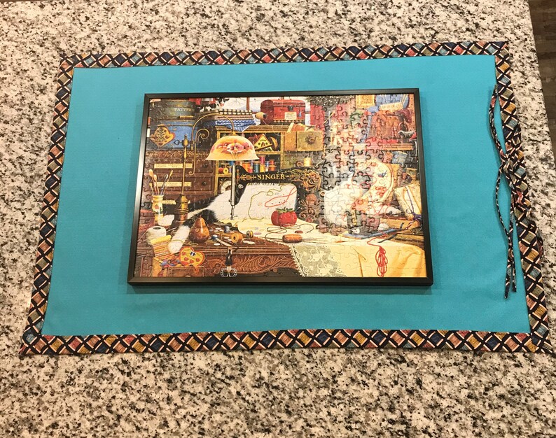 Jigsaw Puzzle Mat felt handmade Etsy