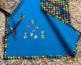 Jigsaw Puzzle Mat, beading mat, dogs and cats, hearts, handmade