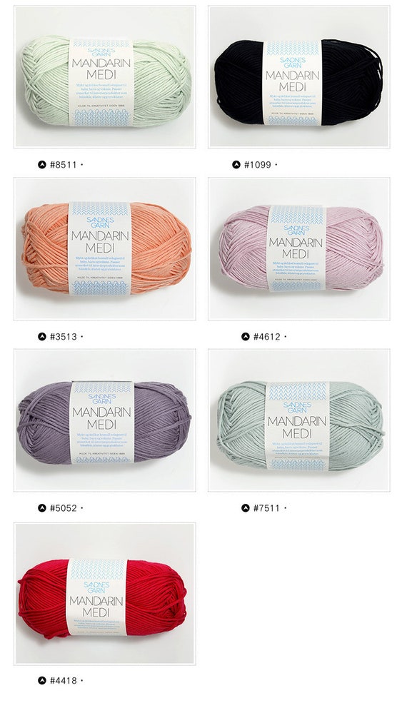 Buy 150g Cotton SANDNES GARN Mandarin Medi Knitting Yarn in India - Etsy