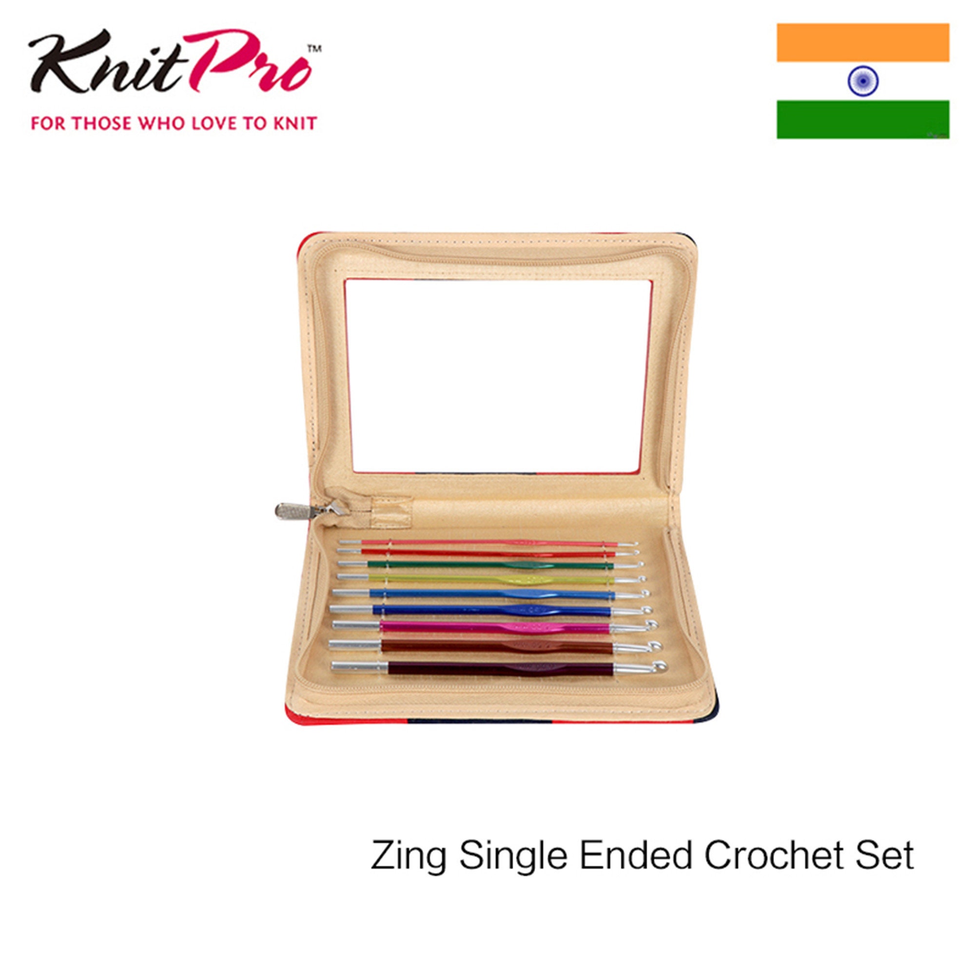 Knitter's Pride Zing 6 Single Ended Crochet Hook Set
