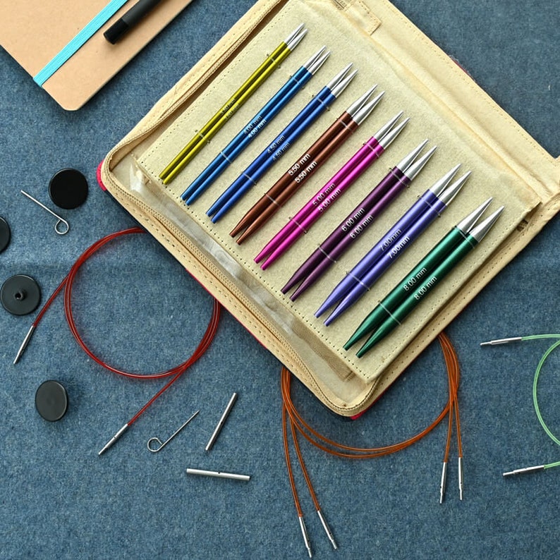 Knitpro Zing Interchangeable Circular Knitting Needles Set Of Etsy