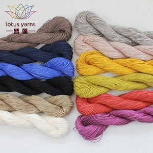 Lotus Yarns 100% Natural Linen DK Weight Hand Knitting Crochet Yarn 50 g/Hank for Summer