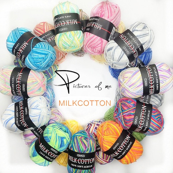 50g/ball  Knitting Crochet Milk Soft Warm Baby Cotton Wool Yarn Hand Knitted Yarn DIY Craft Knit Sweater Scarf Hat