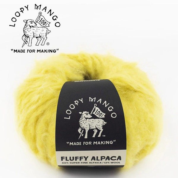 Loopy Mango Fluffy Alpaca 88 Prozent Super Fine Alpaca 12 Prozent Wolle Garn