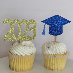 2024 Graduation Cupcake Toppers, 2024 Cupcake Toppers, Graduation cake Topper, Graduation Decorations, Class of 2024 Decorations