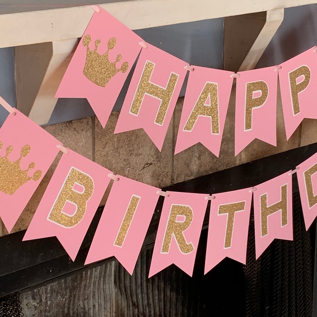 Princess Birthday Banner Princess First Birthday Banner - Etsy