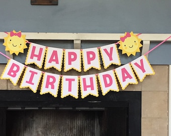 Sunshine Birthday Banner - You are my Sunshine Birthday Banner - You are my sunshine first birthday -You are my sunshine party decorations