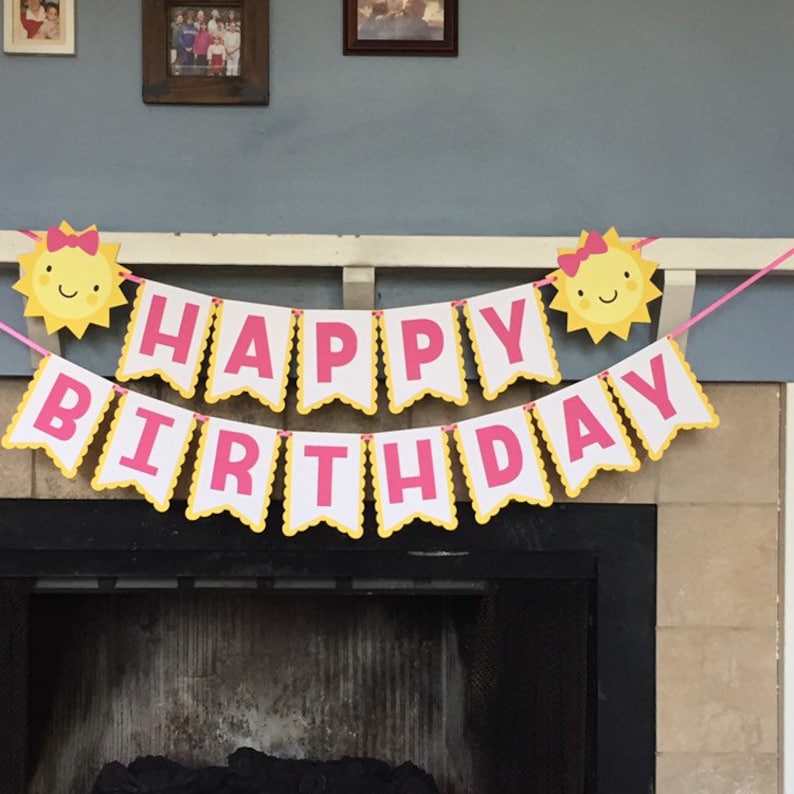 Sunshine Birthday Banner You Are My Sunshine Birthday Banner Etsy