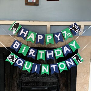 Hockey Birthday Banner, ice hockey birthday party, Ice hockey decorations, hockey party decorations, hockey first birthday party decor