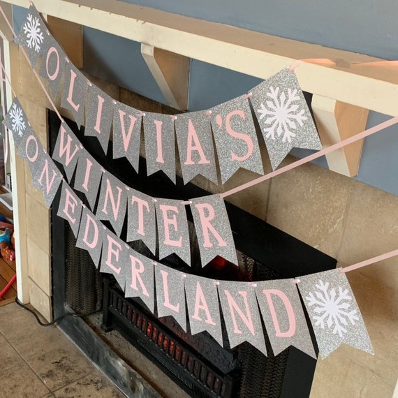 Winter Onederland Banner Onderland Birthday Decorations | Etsy
