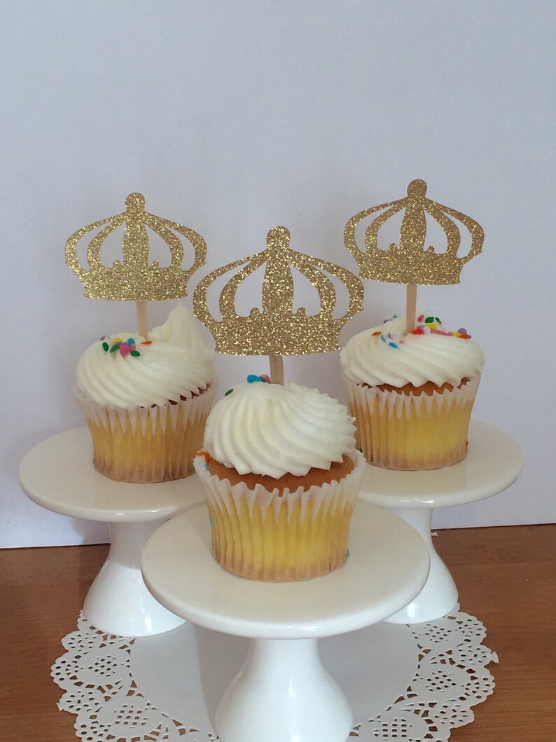 Prince Crown Cupcake Toppers Prince Party Prince Toppers Etsy